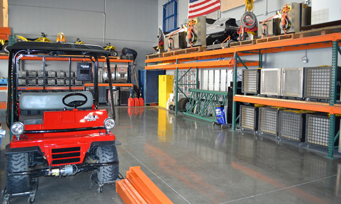 Equipment on racks